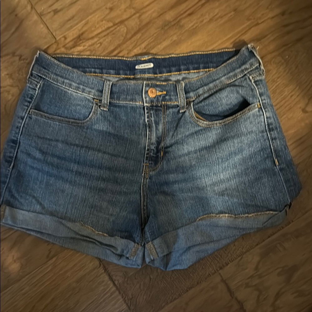 Old Navy Blue Jean Shorts Mid-Thigh Cuffed